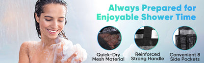 Transparent Mesh Cosmetic Tote Bag Beach Bathroom Shower Accessories Travel Portable Towel Toiletry Handbag Storage Organizer