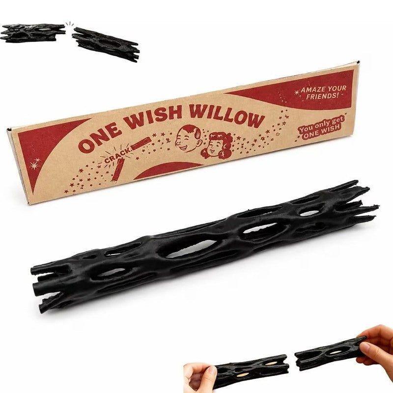 1Pcs Wish Willow Stick with Box, 3D Printed Wishing Willow Wish-Making Snap Stick, Breakable Magic Lucky Charm for Spiritual