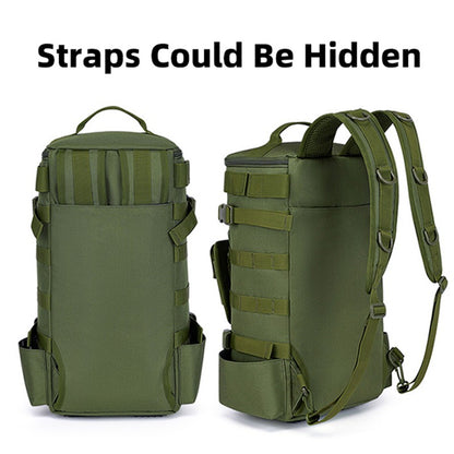 Mochila Tática de Pesca com Porta-Varas, Bolsa para Apetrechos de Pesca, Armazenamento de Equipamentos de Pesca, Sistema Molle, para Acampamento, Caminhada, Bolsa Multifuncional para Exteriores
