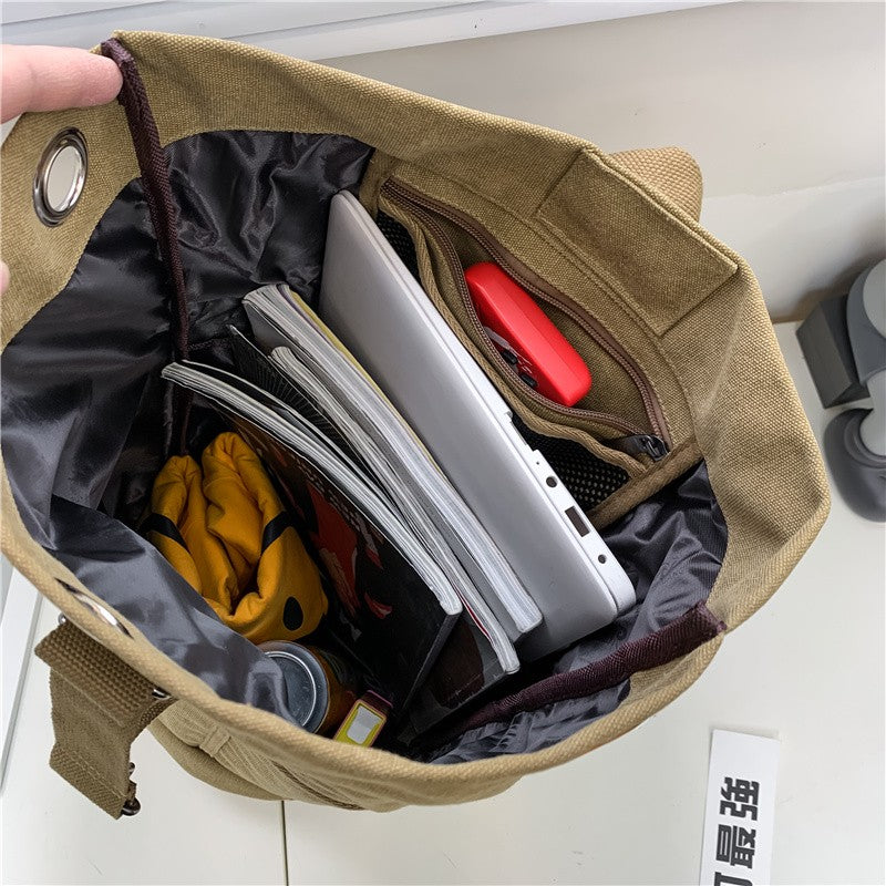 Mochilas de viagem masculinas esportivas de grande capacidade, bolsa de ombro de lona, mochila masculina para caminhada, mochila esportiva masculina, ao ar livre