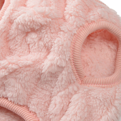 Fleece Warm Dog Cloth Sleeveless Soft Cozy Plush Vest Puppy Winter Overall for Small Medium Pet Sweatshirt  for Dog and Cat
