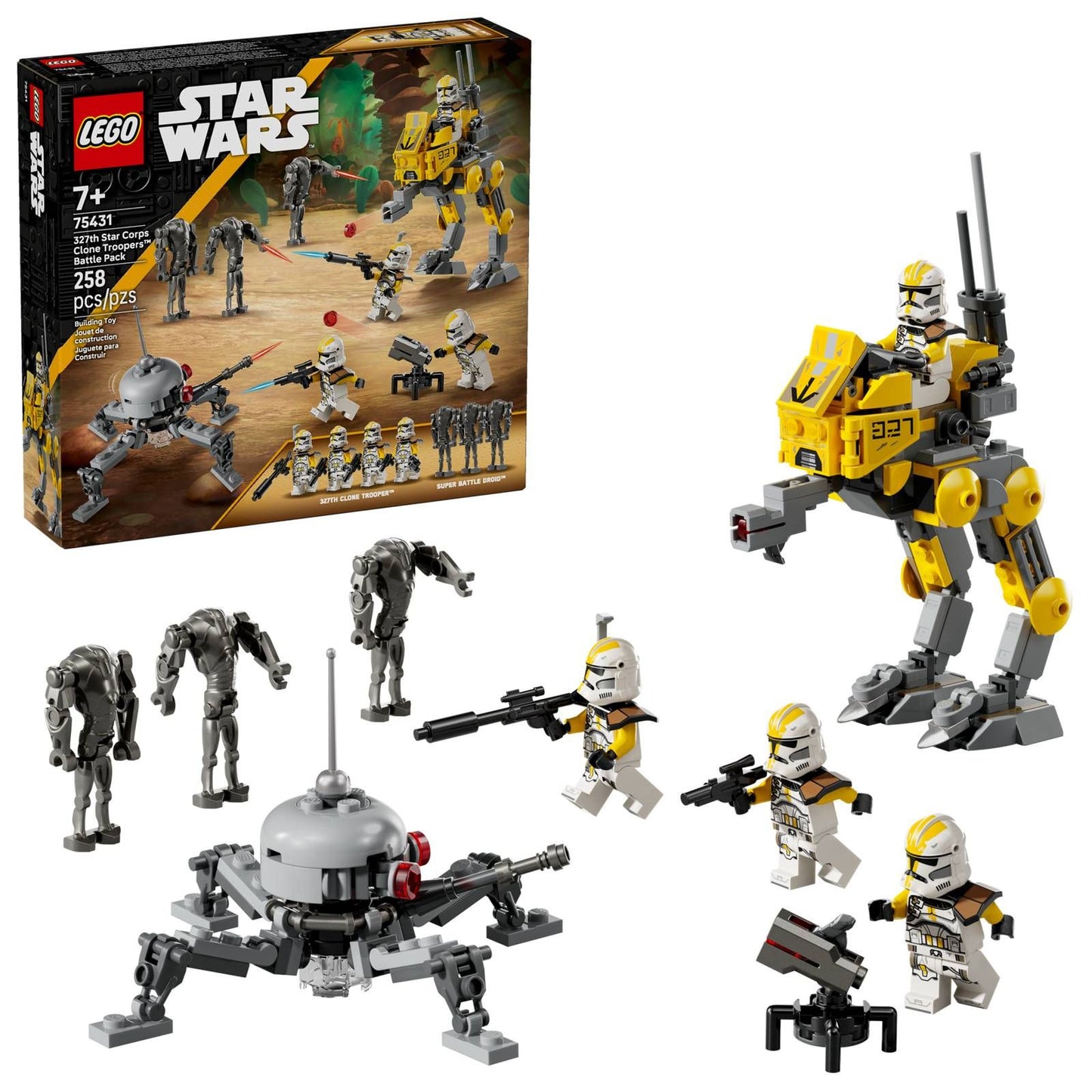 LEGO® Star Wars: Pacote de Batalha A Vingança dos Sith™ (75431) Conjunto com 4 minifiguras para crianças a partir de 7 anos 258 peças