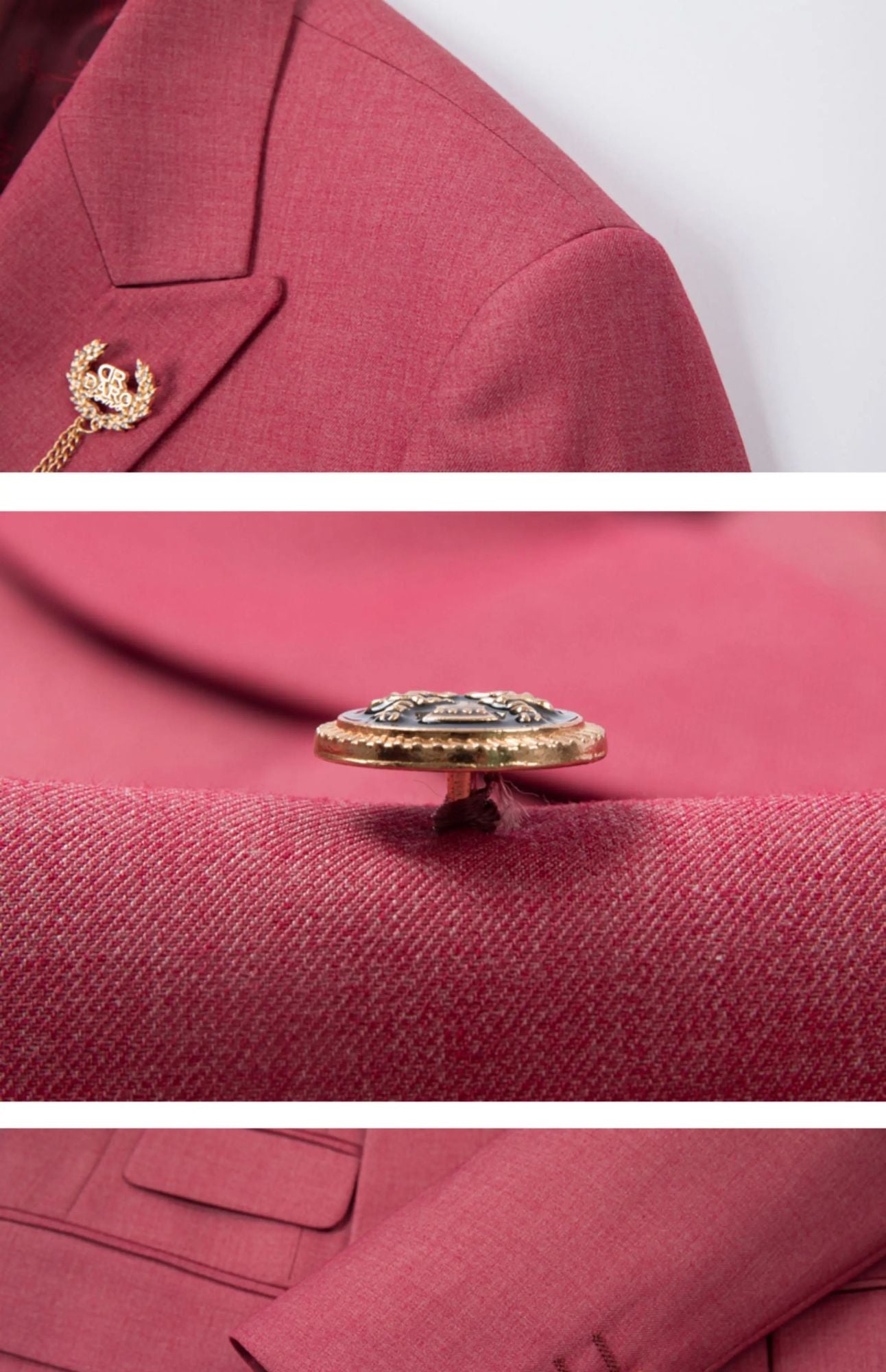 2025 Suit (Blazer+ Trousers) Men's Fashionable Gentleman Business Double-breasted British-style Banquet Host Casual Wedding Suit