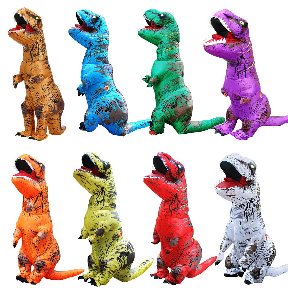 T-Rex Dinosaur Inflatable Costume Purim Halloween Party Cosplay Fancy Suits Mascot Cartoon Anime Dress for Adult