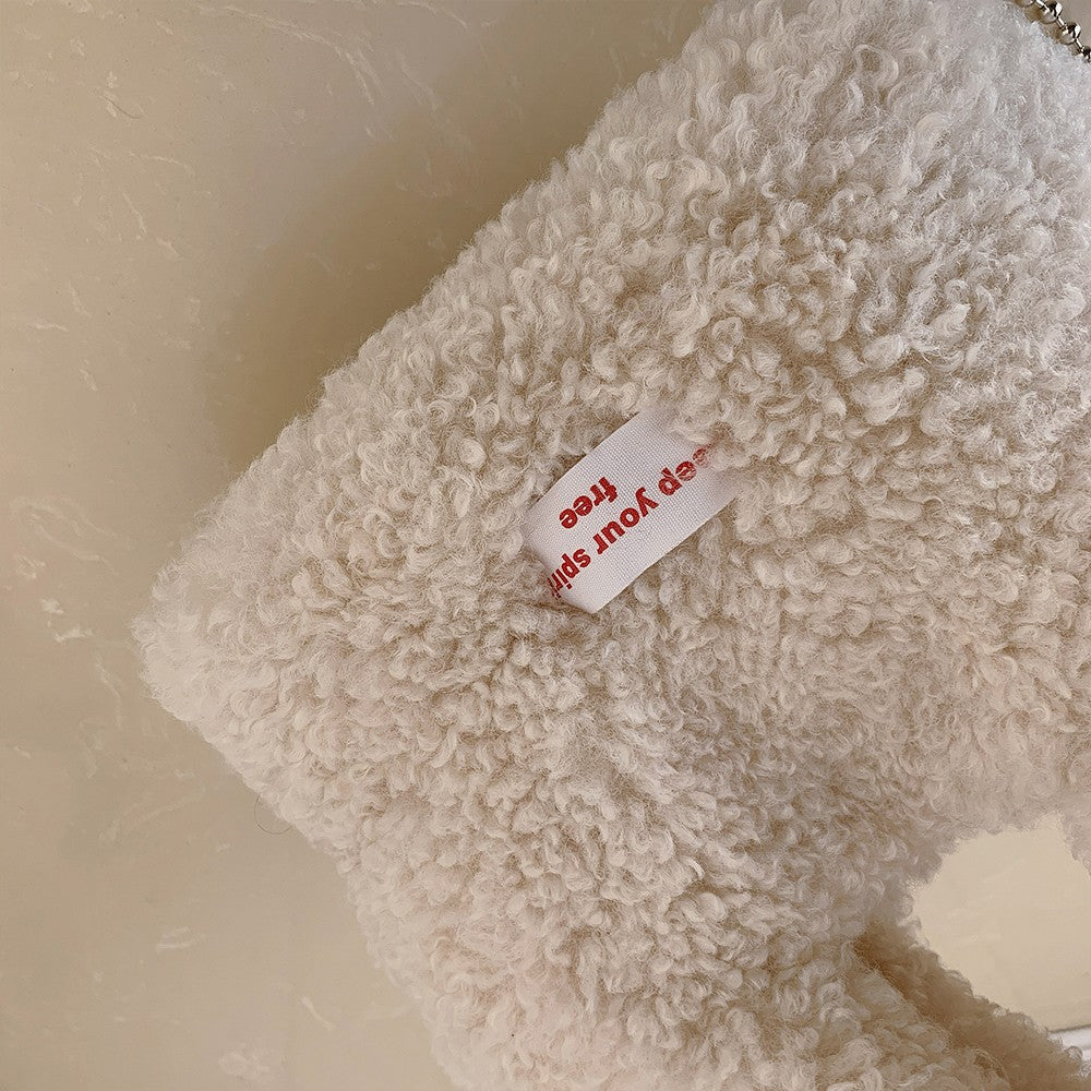 Shake Fleece Plush Bag, Women's New Stylish Single Shoulder Crossbody Bag, Plush Hand-Held Plush Bucket Bag