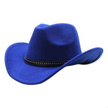 L5YA Elegant Homburg Hat with Unique Ethnic Band Flat Wide Brimmed Hat Surprise Gifts Headwear for Vacation Photo Props