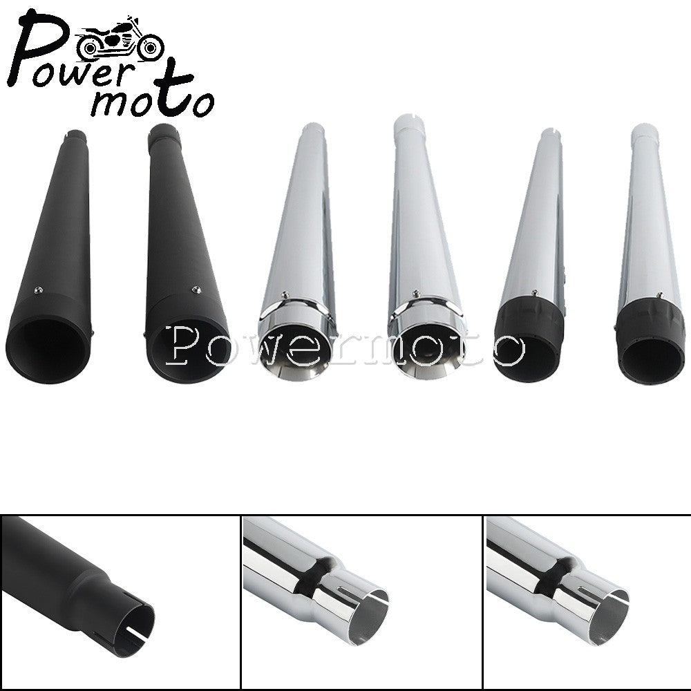 Black/Chrome Exhaust Mufflers Pipes Steel Pipe Motorcycle Accessories For Harley Touring 17+ Road King Road Street Electra Glide