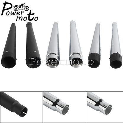 Black/Chrome Exhaust Mufflers Pipes Steel Pipe Motorcycle Accessories For Harley Touring 17+ Road King Road Street Electra Glide