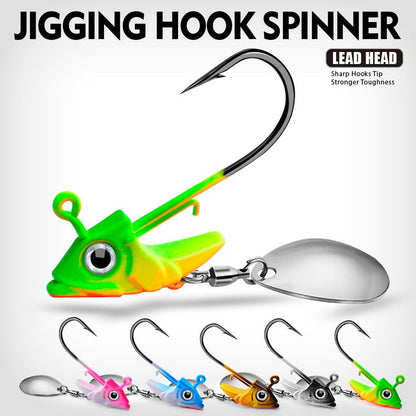 1pc Anzol Jig Head 7.5g 10.5g 15g Iscas de Pesca Giratórias de Lantejoula Metálicas Colheres Anzóis Jigging Jigs Iscas de Pesca Material de Pesca
