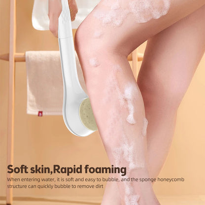 Electric shower brush, rechargeable, waterproof IPX7, 3-speed 6-in-1, wireless shower brush head, lazy scrubbing tool