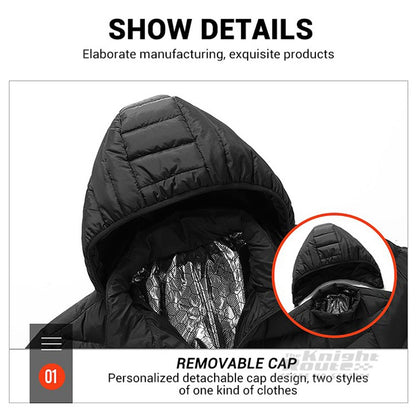 Jaqueta de Inverno Masculina Feminina com Aquecimento em 21 Áreas para Motoqueiros, Jaqueta USB com Aquecimento Elétrico, Colete Térmico para Moto, Casaco