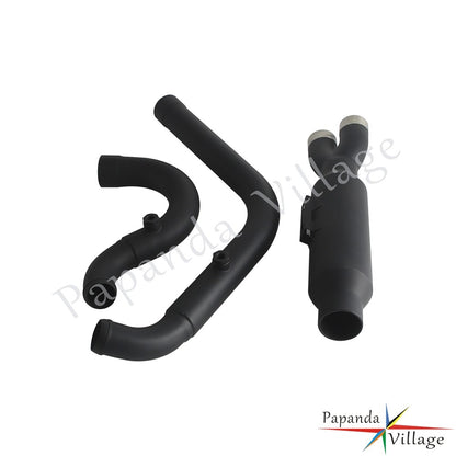 Motorcycle 2-into-1 Exhaust Pipe Muffler For Harley M8 Softail Low Rider S ST Fat Street Bob Standard Slim Deluxe FXLR 2018-2025