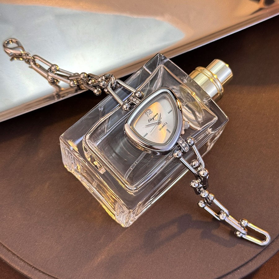 Ladies' Fashionable Trendy U-Shaped Quartz Watch with New Polygonal Alloy Case Must-Have Accessory for Trendy Outfits