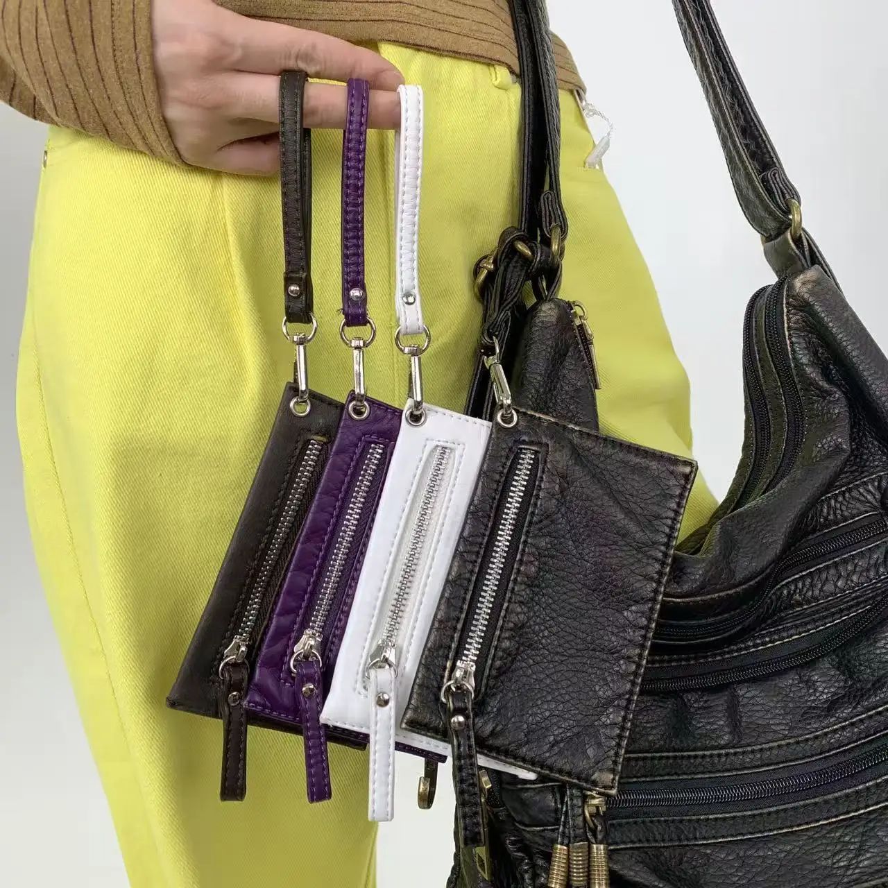 Y2K vintage matching small change bag, spicy girl street personality big bag, strap small card bag