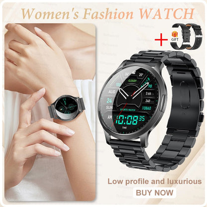 New Women Smart Watch 1.32"AMOLED Full Touch Screen Bluetooth Call Blood Pressure IP68 Waterproof NFC 7.3mm Ultra-thin bracelet