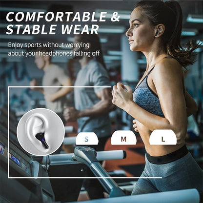 Fone de Ouvido Sem Fio Bluetooth 5.3 Headphone 60 Horas de Reprodução Display LED de Bateria Fones de Ouvido Microfone Cancelamento de Ruído Som Estéreo