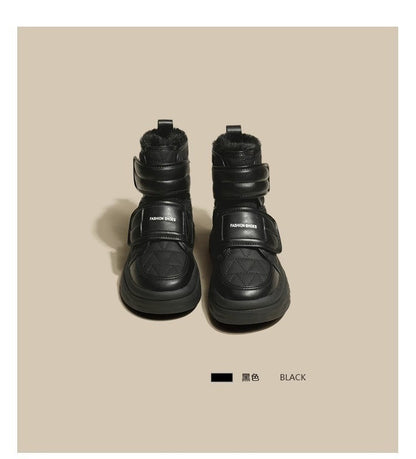 Fur White Boots Women Padded Cotton Shoes Winter Warm Pu Leather Snow Boots Footwear Thick Bottom Plush Short Ankle Boots