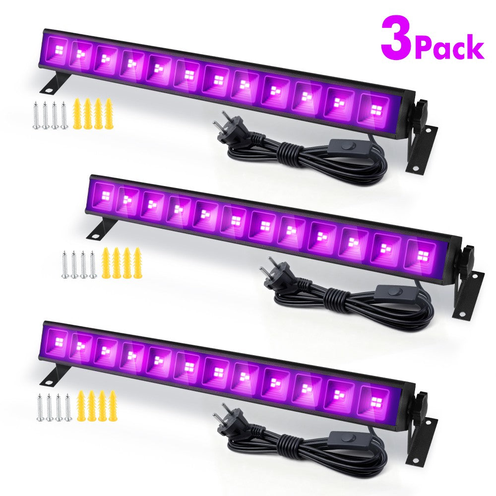 1/2/3Pack Purple LED Stage Light Bar, EU 220-240V, for Ramadan, Easter, St. Patrick's Day Holiday Party Lighting