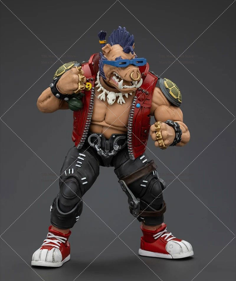 Original JOYTOY TMNT 1/18 Coleção Rocksteady&Beebop Conjunto Completo Boneco de Ação Soldado 11.5cm