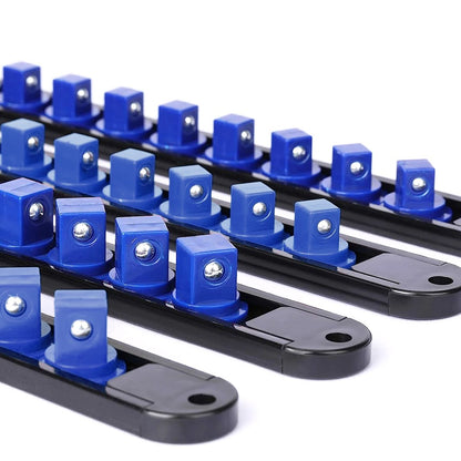 Organizador de Soquetes Giratório 360° 1/4 3/8 1/2 Trilho de Clipe de Soquete de Qualidade Premium Suporte Deslizante para Soquetes Trilho de Manga Rack de Ferramentas 1 peça