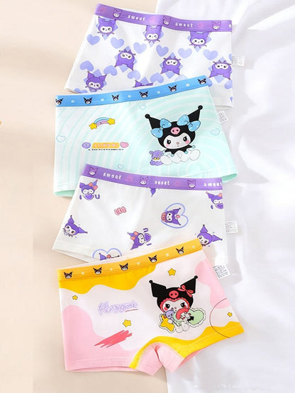 Cueca Boxer Infantil 4 Peças Pokémon para Meninos Algodão Anime U Pouch Bulge Roupa Íntima Desenho Animado Shorts Infantis Fofos Respiráveis Calças Boxer 2-12 Anos