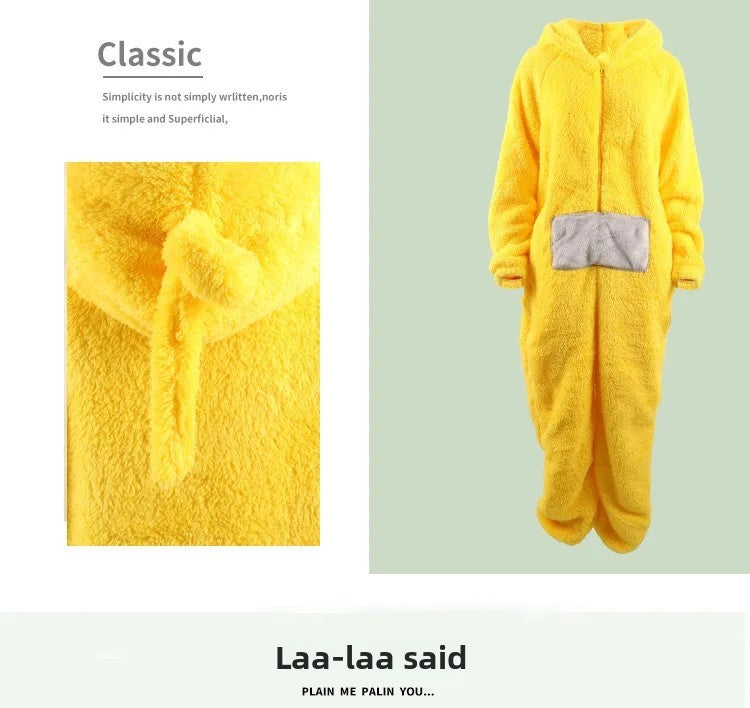 Adorable Baby Antenna Winter Pajamas Adult Children Boys Girls Cartoon Home Clothes Overalls Sleepwear for Teenage Girls