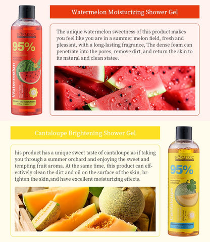 300ml Orgânico Infusão de Frutas Gel de Banho Loção Corporal Lavagem Embelezadora da Pele Banho Clareador Delicado Suave Creme de Cuidado
