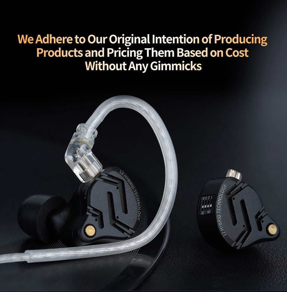 KZ ZS12 PRO X Metal Earphones 1DD+5BA Hybrid HIFI Bass In Ear Monitor Headphones Music Sport Noise Cancelling Headset New Arrive