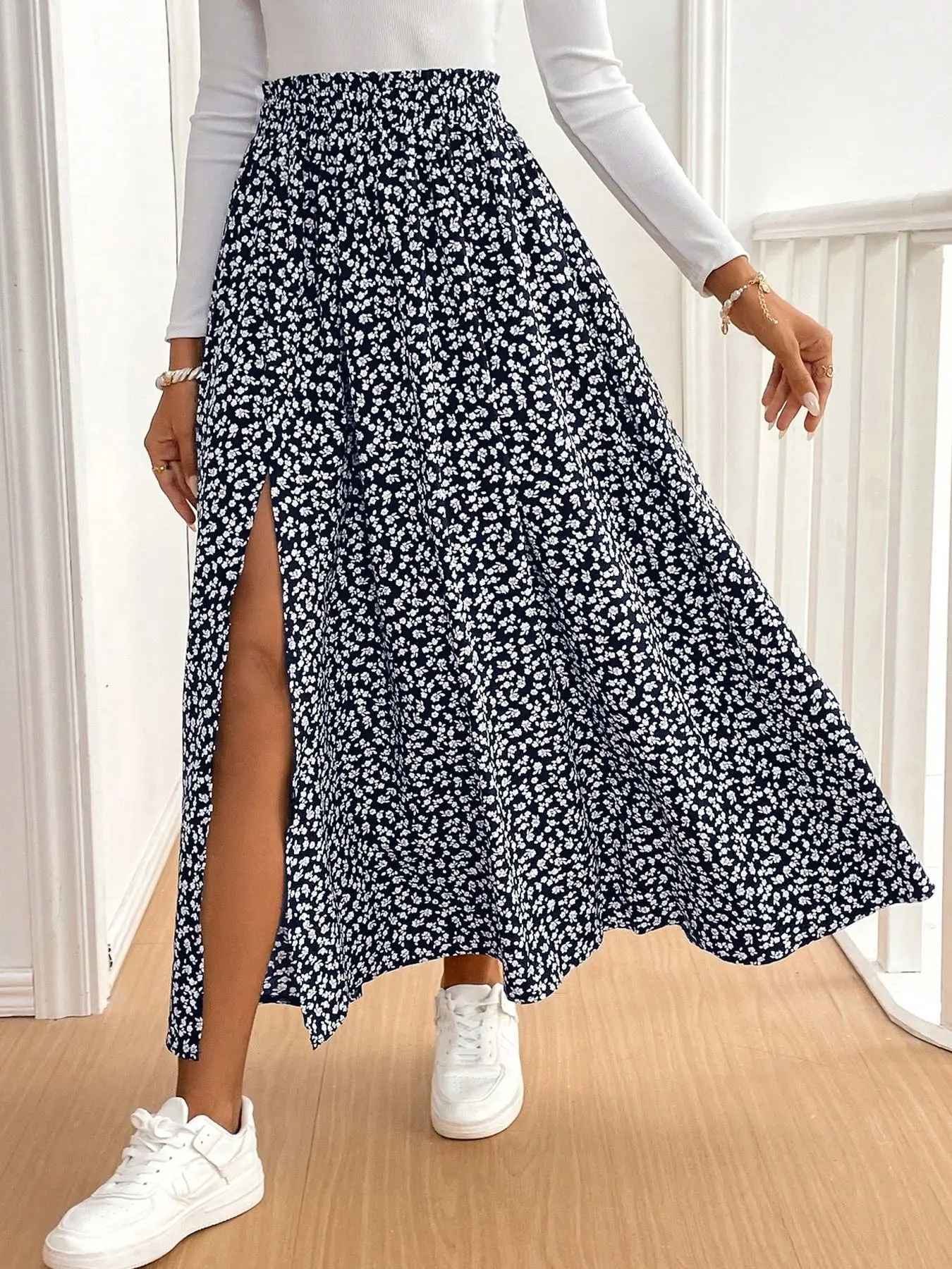 2025 new spring and summer large-size skirt casual loose women's large-size skirt