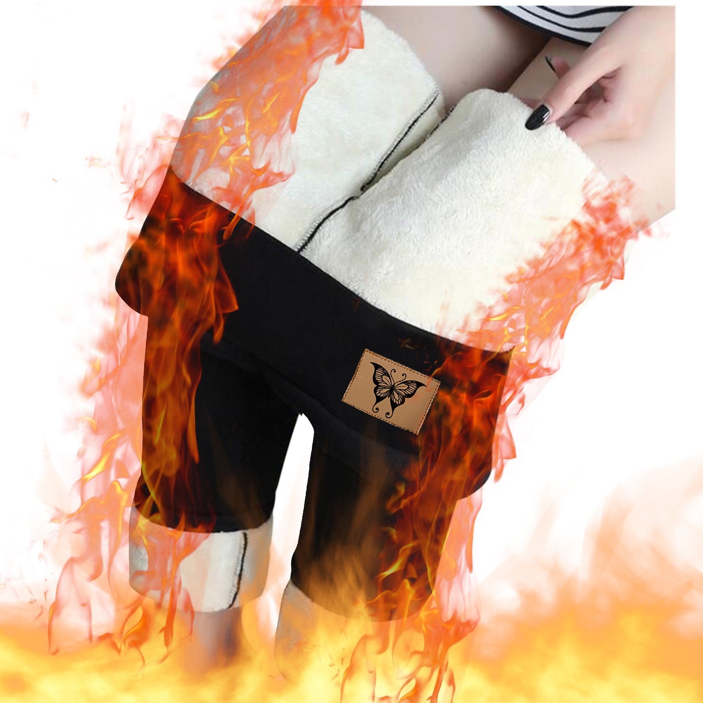 Winter Women Leggings Fleece Lined Velvet Keep Warm Pants High Waist Leggings Women Solid Comfortable Stretchy Thermal Plus Size