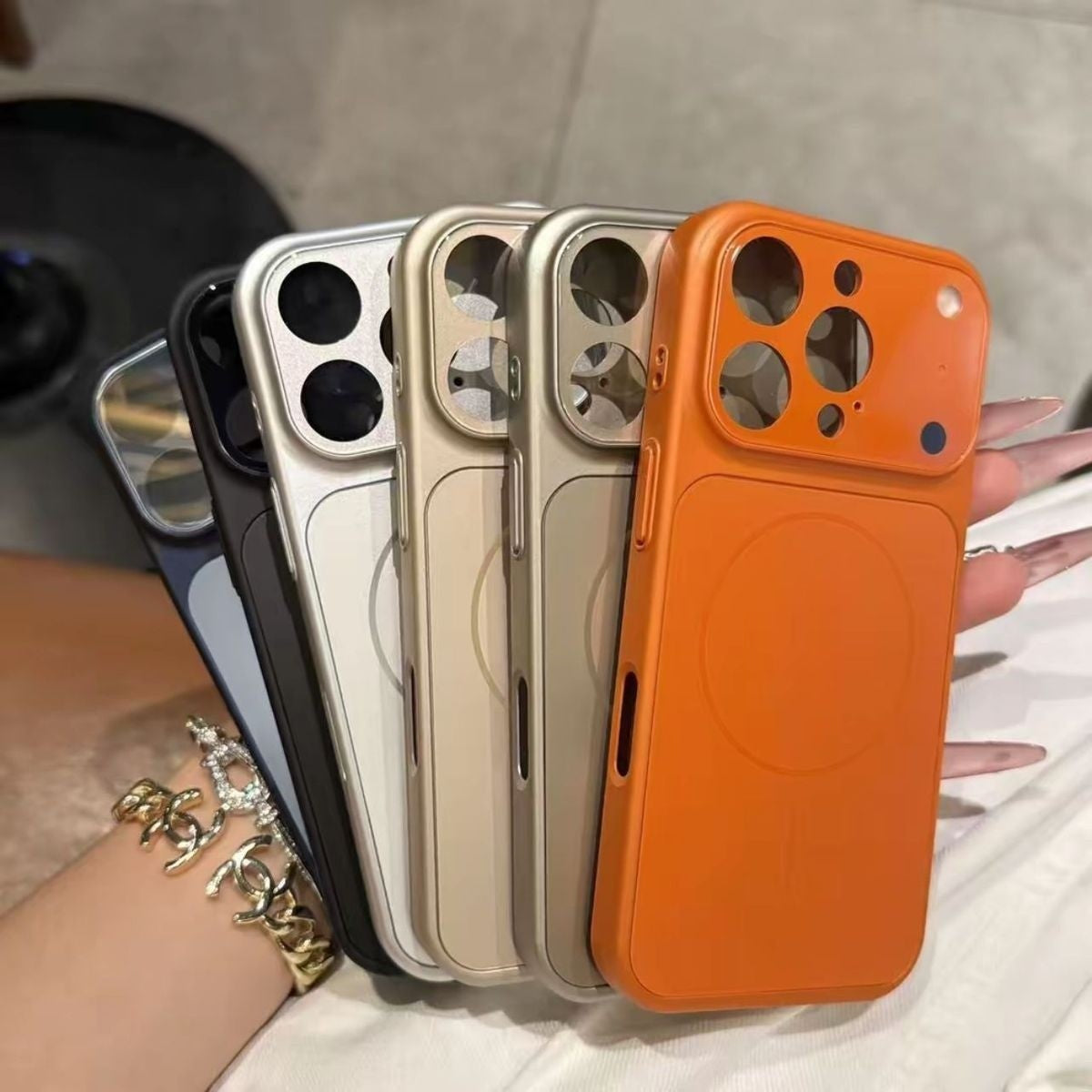 Capa Protetora de Telefone AG Nano Fosco para Magsafe para iPhone 17 Air 16 15 14 13 Pro Max Capa Armor de Carregamento Magnético Sem Fio