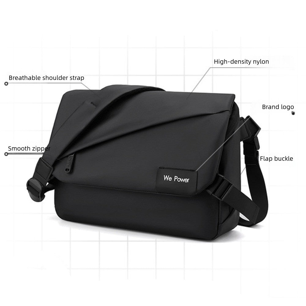 New Casual Crossbody Bag Multifunctional Large Capacity Messenger Bag Portable Shoulder Bag Men