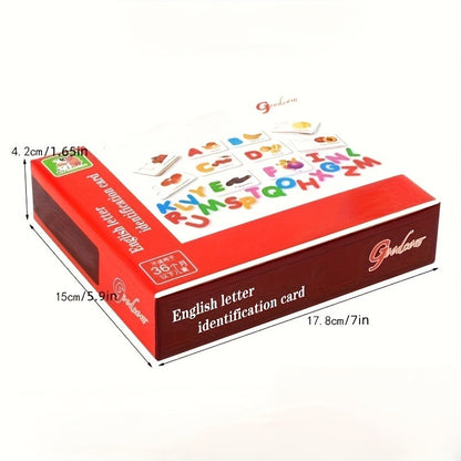 Montessori, Wooden Alphabet Cards, Children's Early Education Fruit Cognitive Cards, Kindergarten Enlightenment Puzzle Block Toy