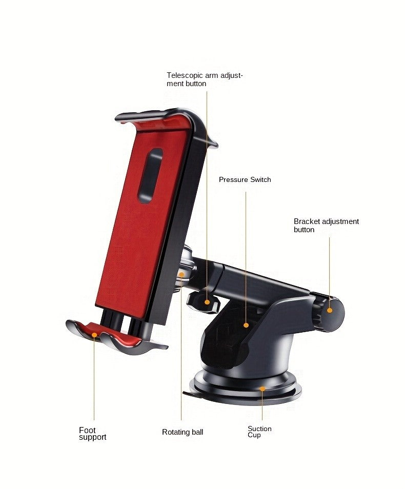 Suporte Veicular Universal para Tablets/Celulares - Suporte Ajustável por Sucção 4-11" para Navegação GPS Aprimorada
