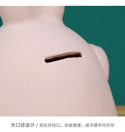 Cartoon Rabbit Piggy Bank Home Living Room Bedroom Ornament Children's Gift Vinyl Anti-fall Piggy Bank Home Accessories