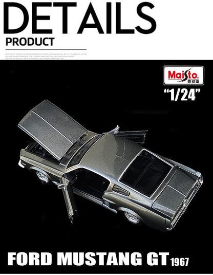 Maisto 1:24 1967 Ford Mustang GT Alloy Sports Car Model Diecast Metal Racing Vehicles Car Model Simulation Collection Kids Gifts