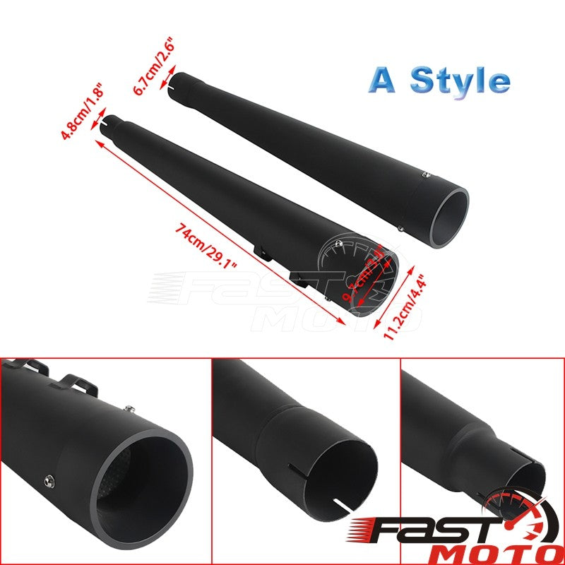 Motorcycle Slip On Mufflers Dual Exhaust Pipes For Harley Touring Road King Road Glide Electra Glides 2017-2023 Exhausts Muffler