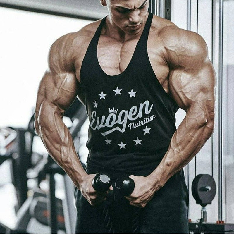 Muscle Men's Sports Tank Top Cotton undershirt gym Tops Sleeveless Tank Top Men fitness Running sweatshirt vest