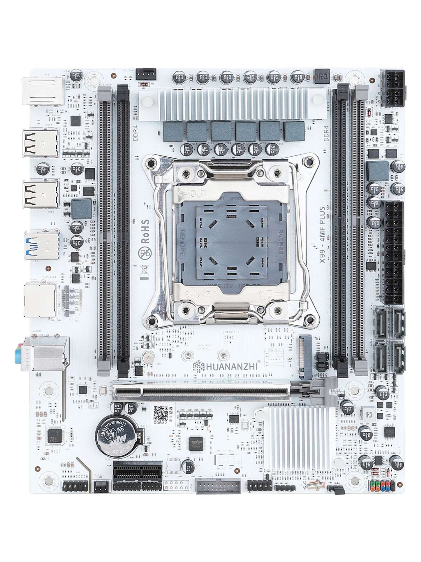 HUANANZHI X99 4MF plus Motherboard with TPM2.0 LGA 2011-3 Support DDR4 RECC/NON ECC Memory NVME Connectivity for PC