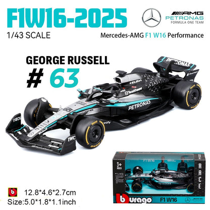 Novo em estoque Bburago 1:43 2025 F1 Japão Red Bull Rb21 Liga Modelos Miniatura Ferrari Sf25 #44 Rb21 Verstappen Mcl39 W16 ?Carro de Brinquedo