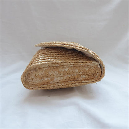 Women Wheat Straw Woven Clutch Female Straw Woven Wallet Casual Purse Bag Ladies Summer Beach Travel Envelope Handbag