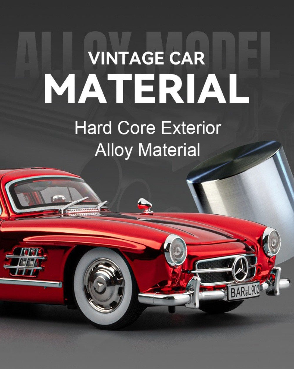 1:24 Visão GT 300SL Carro Esportivo Modelo Liga Fundida Brinquedos Som Luz Puxar para Trás Portas Abertas Veículos Miniatura Presentes para Crianças