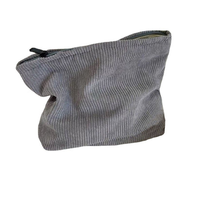 Corduroy Travel Cosmetic Bag Portable Makeup Storage Bag Purses Women Large Capacity Zipper Make Up Organizer Storage Clutch