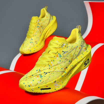 Air Cushion Carbon Plate Running Shoes Jogging Marathon Men Sports Breathable Lightweight Comfortable Nonskid Casual Sneakers