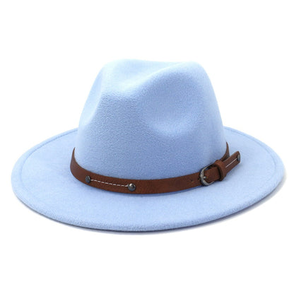 Fedoras Winter Hat For Women 59-61CM Men Panama Felted Jazz Hats New Trilby Church Cap sombreros de mujer