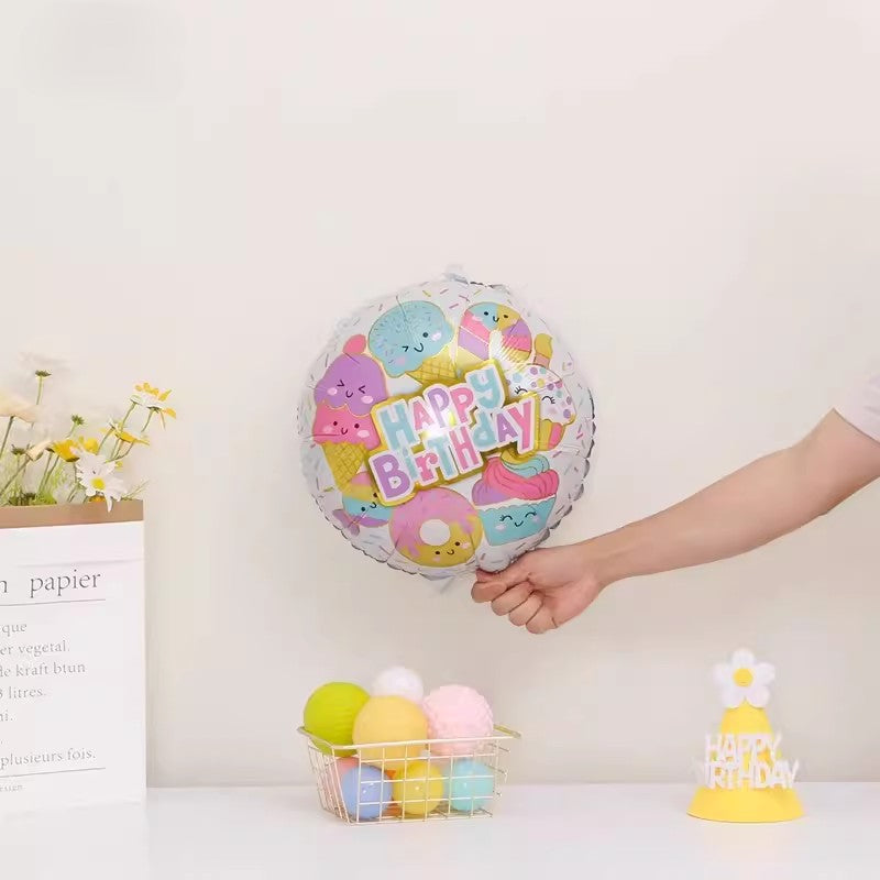 7pcs Candy & Ice Cream Theme Balloons Set pink balloons decoration party birthday balloons decoration party princess