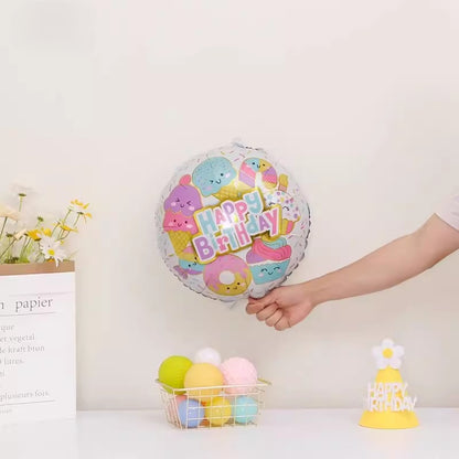 7pcs Candy & Ice Cream Theme Balloons Set pink balloons decoration party birthday balloons decoration party princess