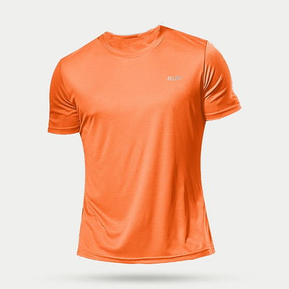 Men Fitness Gym t-Shirt Quick Dry Sport Running Shirts Man Short Sleeve Bodybuilding Top Training Football Jersey Man Sportswear
