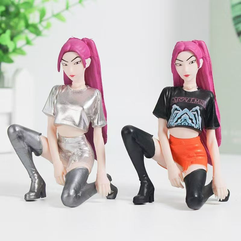 Conjunto de Bonecos Colecionáveis Kpop Demon Hunters Huntrix - Rumi Mira Zoey Sussy Tigre Derp Brinquedos Temáticos KPop para Fãs