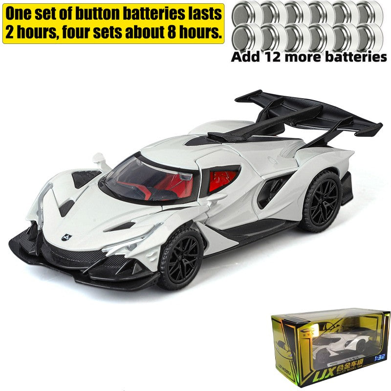 1:32 Apollo IE Miniature Vehicle Mini Alloy Diecast Model Car Metal Sound & Light Collection Hobby Children Toy Car Birthday Boy
